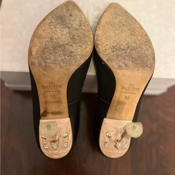 Valentino Black Leather Heels - Picture 4 of 7